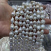 10-12mm baroque pearl fire ball white/golden color Wrinkled skin 38cm/string 4A