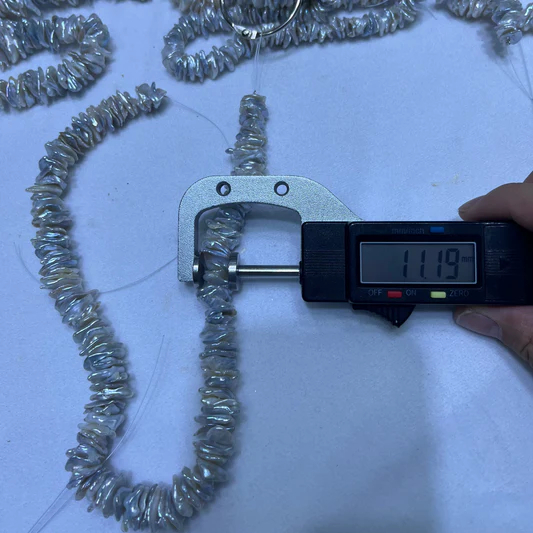 10-13mm keshi pearls wholesale grey drill on center 38cm/strand 5A