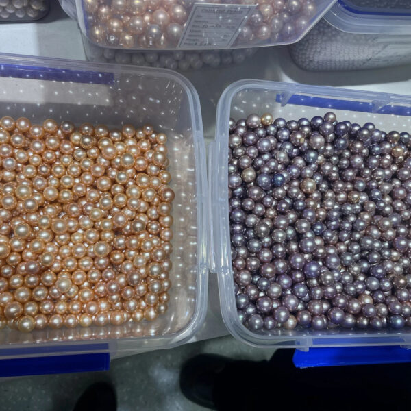 11-12mm edison pearls peach /purple round pearl 4A 10 pcs for one bag