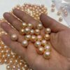 11-12mm edison pearls peach /purple round pearl 4A 10 pcs for one bag