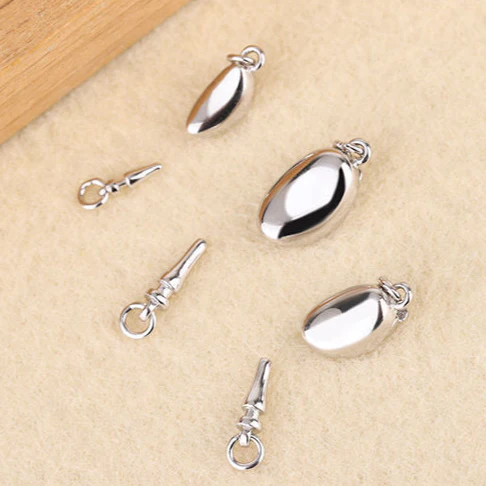 Necklace clasp bracelet clasp ingot shape S925 3 size price for 10pcs(10pcs/bag）)