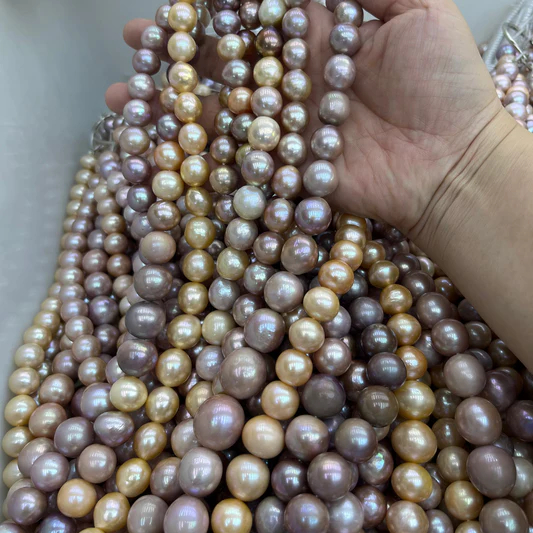 11-14mm color pearl edison round big size 38cm/strand 3A-4A