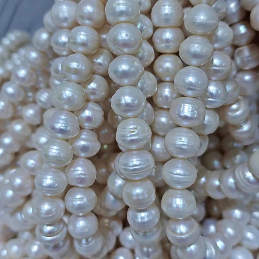 13-14mm potato pearl with strip on side 3A