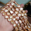 14-15mm heart baroque pearl string white peach 30cm/string 4A