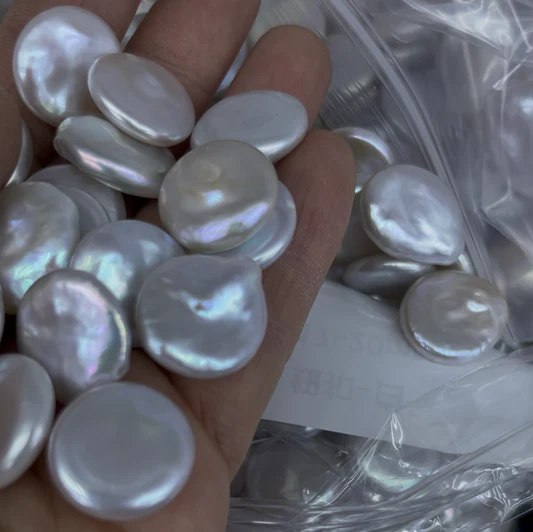 17-10mm loose coin pearl white 4A unit price is 100g