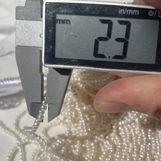 2-2.5mm oval pearl /potato pearl strand white 38cm/string 4A