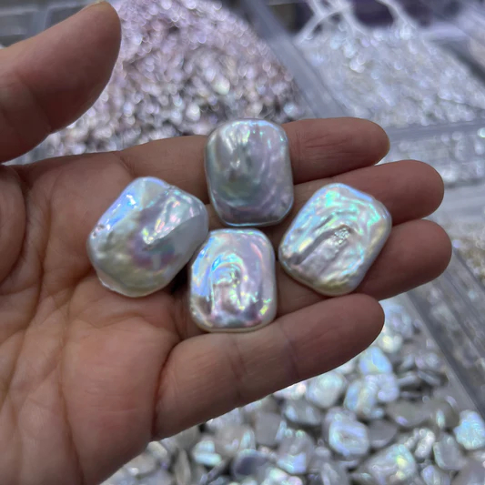 20X25mm rectangle white pearl 5A sell by pcs