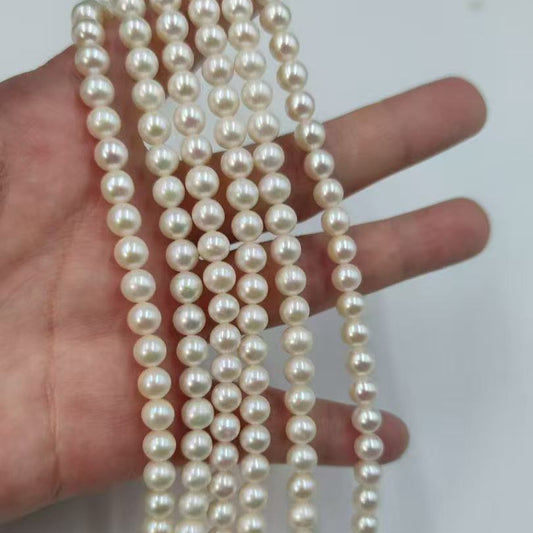 6-7mm pearl round 4-4.5mm round pearl components for jewelry making white 4A