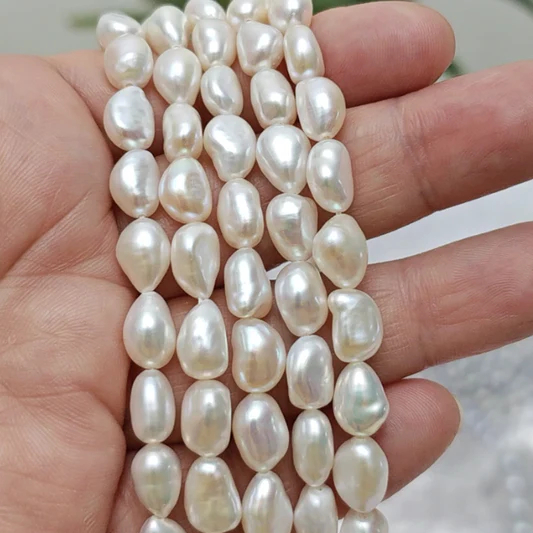 7-8mm baroque pearl necklace white 3A good quality