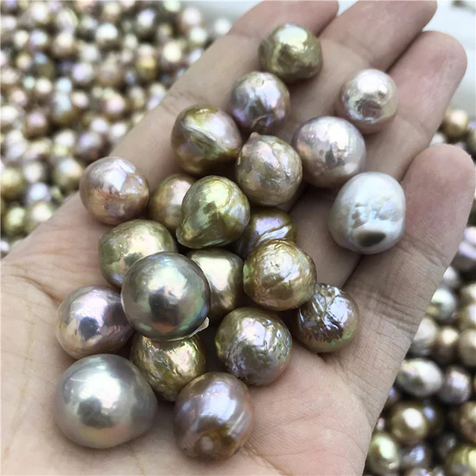9-12mm Baroque pearl loose purple with nose 4A unit price by 100g