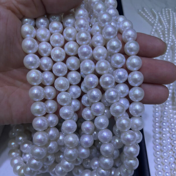 9-12mm edison pearl round pearls white 38cm/strand 4A