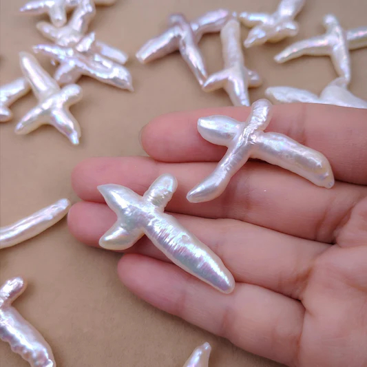 20X40mm cross pearl white 4A