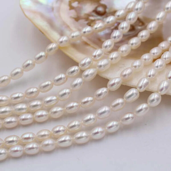 4-5mm rice pear skewers white/purple/pink/peach 38cm/skewer 4A