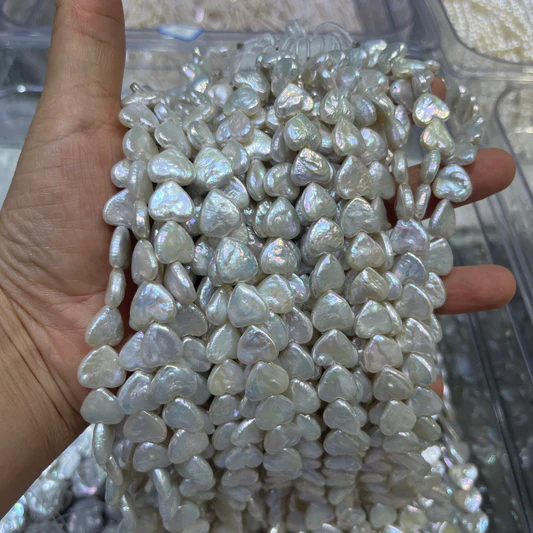 12mm heart-shaped pearl strand 38cm/strand long 5A