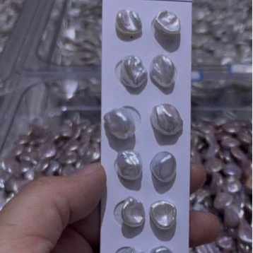 10-12mm keshi pearl earrings white 5A price for pair