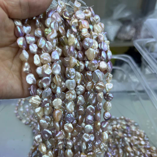8-9mm keshi pearls strand pink 38cm/strand 4A+
