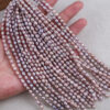 3-4mm rice pearl string white pink peach 38cm/string 3A