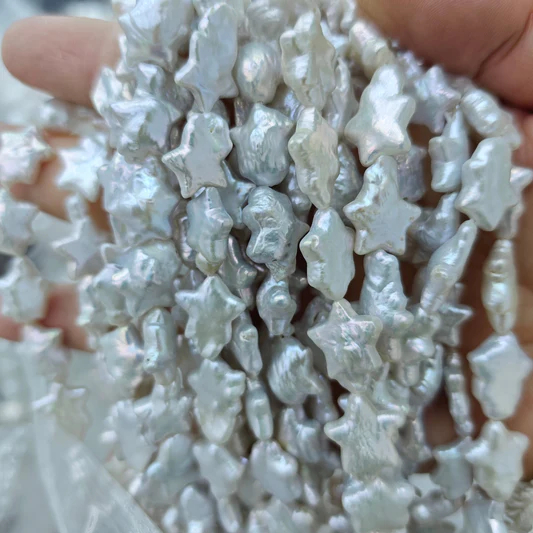 10-12mm five star pearl white/pink 40cm/string 4A